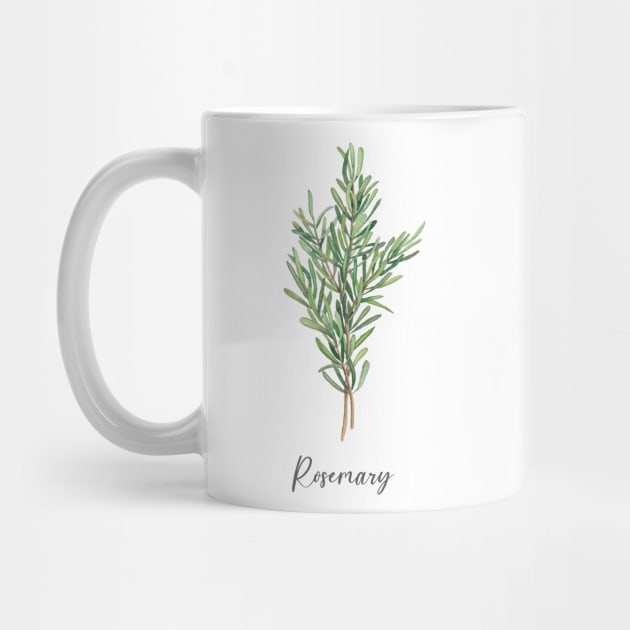 Rosemary herb art by InnaPatiutko